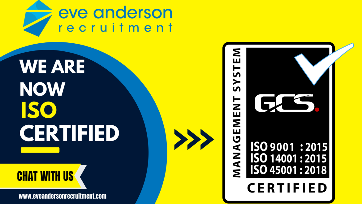 Eve Anderson Recruitment now ISO certified