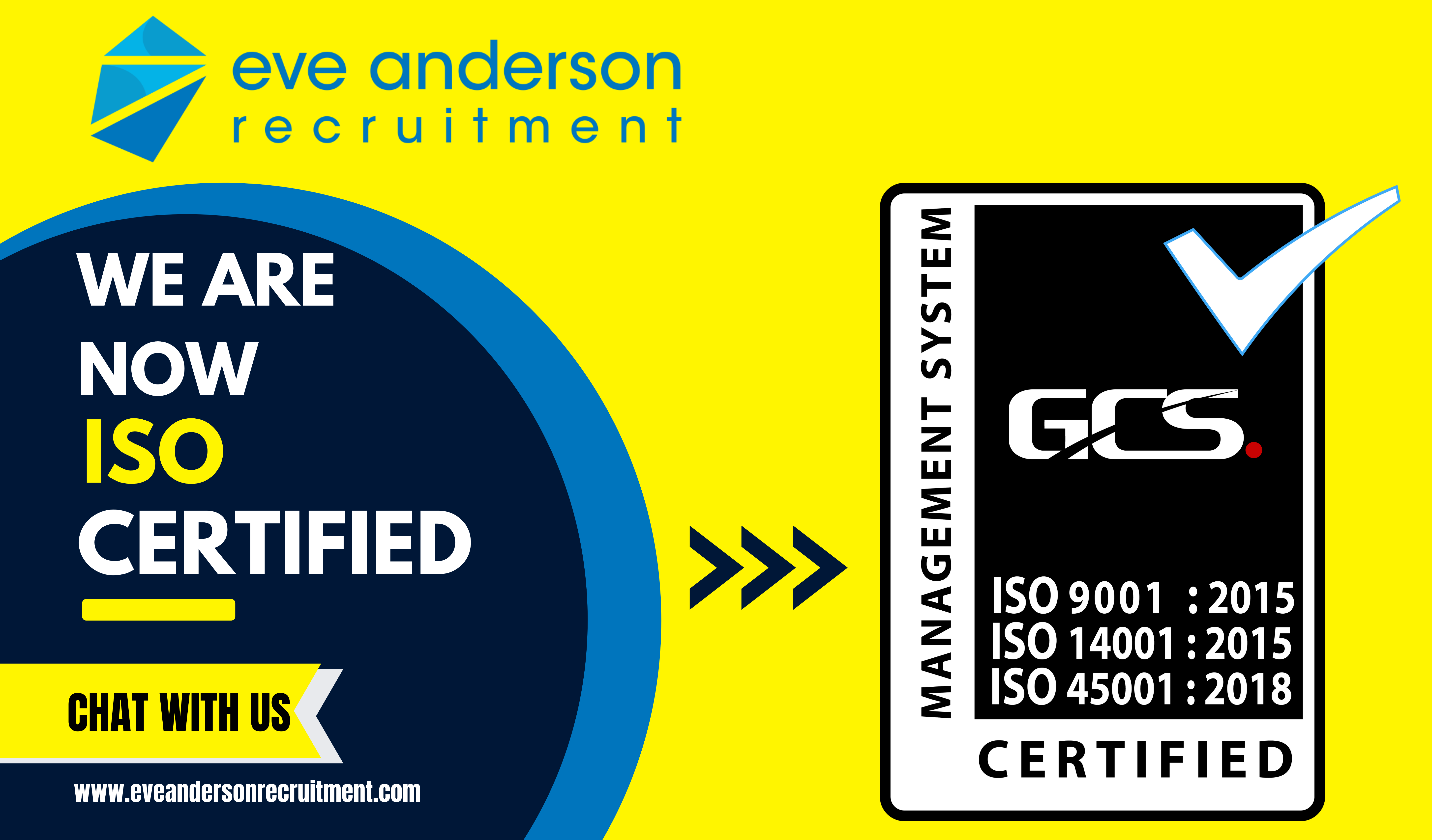 Eve Anderson Recruitment now ISO certified